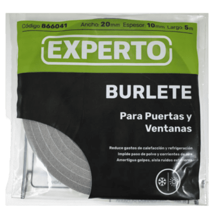 Burlete Goma Espuma 15x15 mm x 5mts